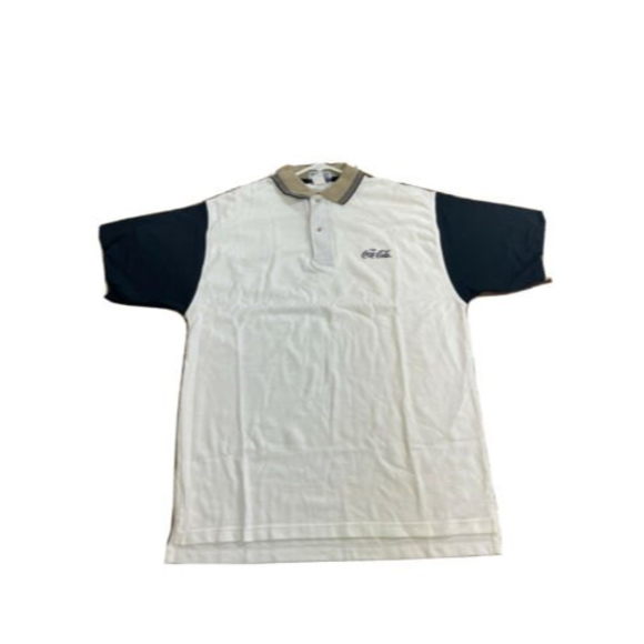 Vintage VCC Coca Cola  Polo Sz L Made in USA White - Picture 1 of 6